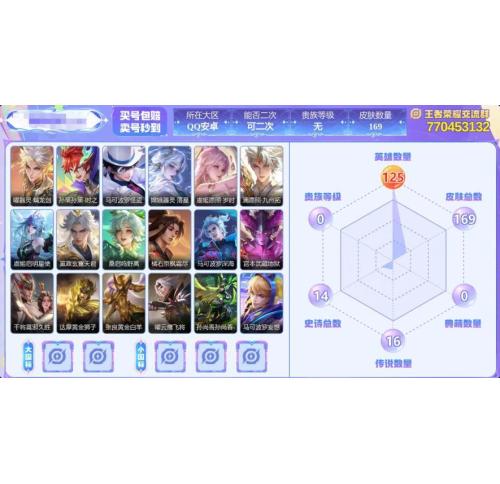 至尊星耀英雄数量124皮肤数量337荣耀典藏1个星传说